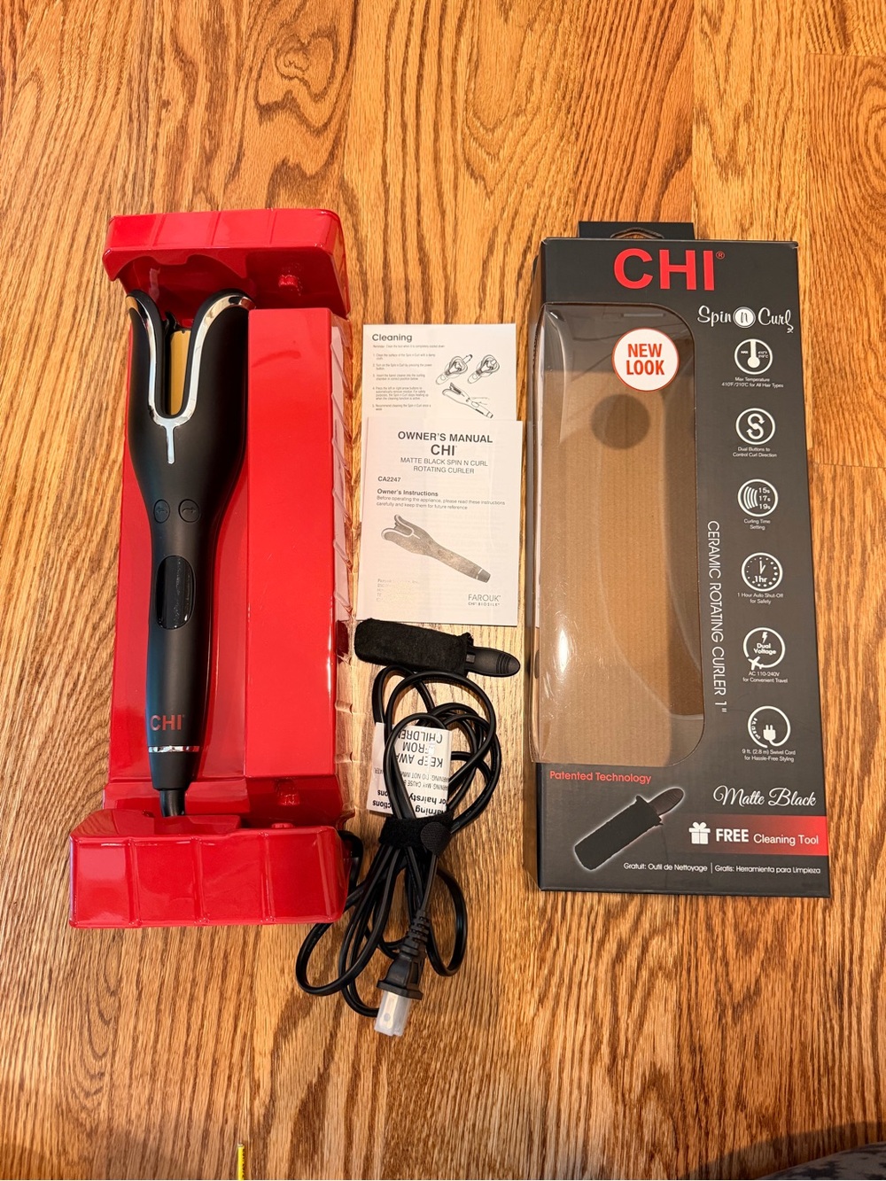 CHI Matte Black Spin N Curl Ceramic Curling Tool - Picture 2 of 4